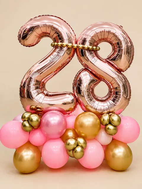 Bouquet de Globos Número 55 cm con Base
