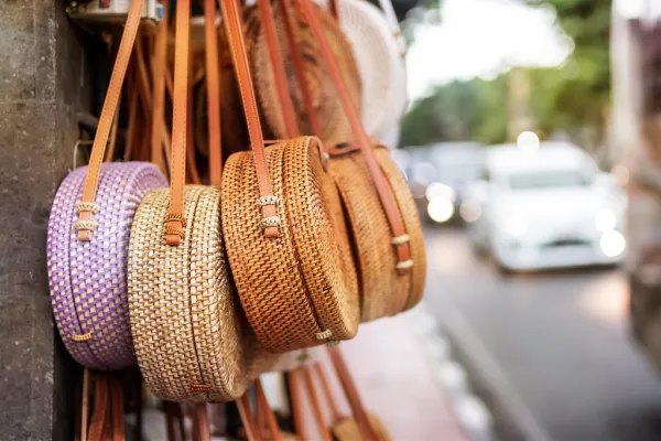 Rattan Round Wallet