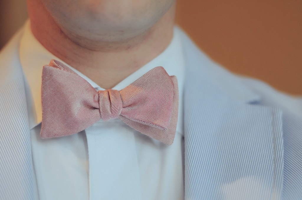 Bow tie and pocket handkerchief