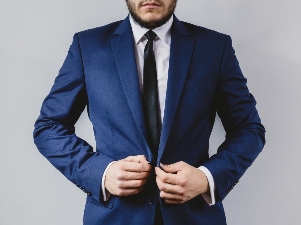 Slim fit blue suit
