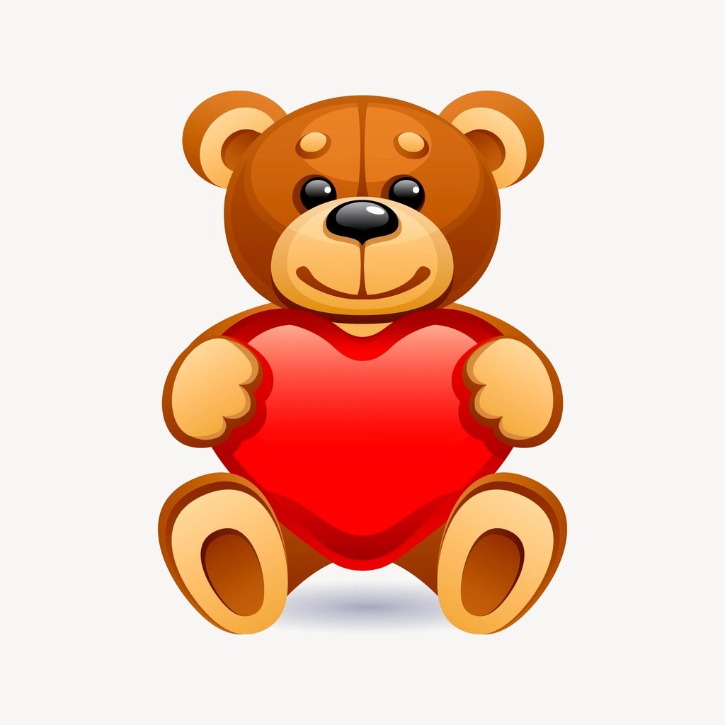 Teddy Bear with Heart 'I Love You'